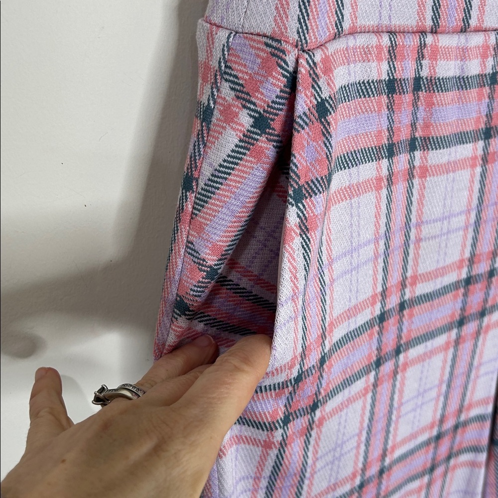 CAbi Pink Plaid Ankle Pants - Picture 5 of 15